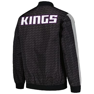 Men's JH Design  Black Sacramento Kings Full-Zip Bomber Jacket