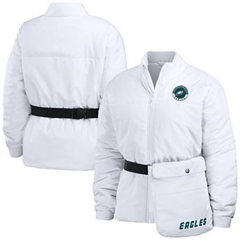 Women's WEAR by Erin Andrews White Philadelphia Eagles Packaway Full-Zip Puffer Jacket