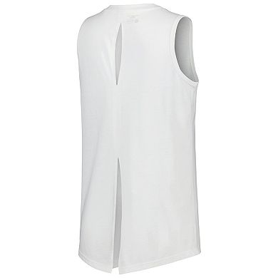 Women's Levelwear White Golden State Warriors Paisley Peekaboo Tank Top