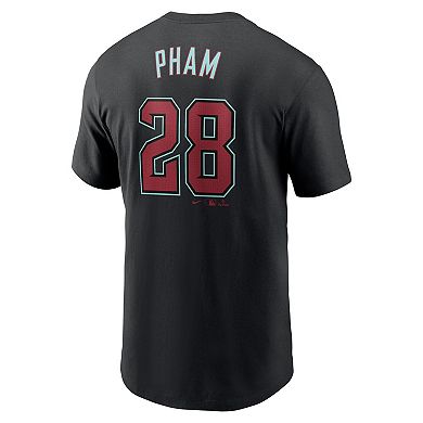 Men's Nike Tommy Pham Black Arizona Diamondbacks 2024 Fuse Name & Number T-Shirt