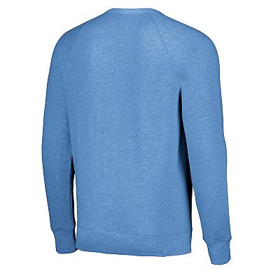 Unisex Homage Light Blue Philadelphia 76ers Holiday Raglan Pullover Sweatshirt