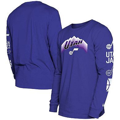 Men's New Era Purple Utah Jazz 2023/24 City Edition Long Sleeve T-Shirt