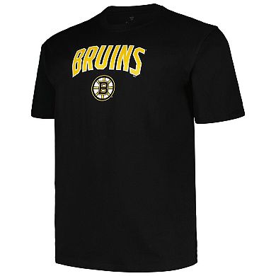 Men's Profile Black Boston Bruins Big & Tall Arch Over Logo T-Shirt