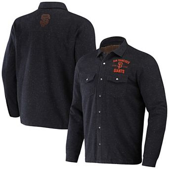 Men's Darius Rucker Collection by Fanatics Black San Francisco Giants RingstopÂ Full-Snap Shacket