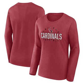 Women's Fanatics Branded Cardinal Arizona Cardinals Plus Size Foiled Play Long Sleeve T-Shirt