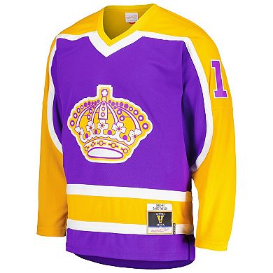 Men's Mitchell & Ness Dave Taylor Purple Los Angeles Kings  1980/81 Blue Line Player Jersey