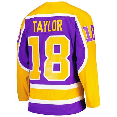 Men's Mitchell & Ness Dave Taylor Purple Los Angeles Kings  1980/81 Blue Line Player Jersey