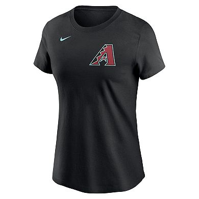 Women's Nike Alek Thomas Black Arizona Diamondbacks 2024 Fuse Name & Number T-Shirt
