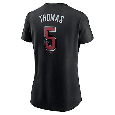 Women's Nike Alek Thomas Black Arizona Diamondbacks 2024 Fuse Name & Number T-Shirt