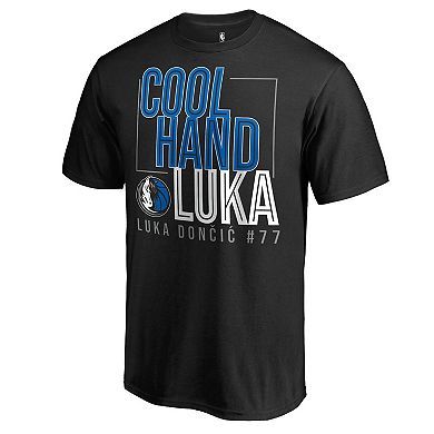 Men's Fanatics Branded Luka Doncic Black Dallas Mavericks Cool Hand T-Shirt