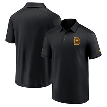 Men's Fanatics Branded Black Boston Bruins Authentic Pro Logo Polo