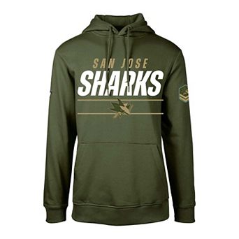 Men's Levelwear Olive San Jose Sharks DeltaÂ Podium Fleece Pullover Hoodie