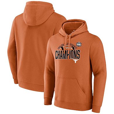 Men's Fanatics Branded  Texas Orange Texas Longhorns 2023 Big 12 Football Conference Champions Pullover Hoodie