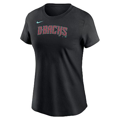 Women's Nike  Black Arizona Diamondbacks Wordmark T-Shirt