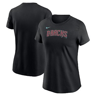 Women's Nike  Black Arizona Diamondbacks Wordmark T-Shirt