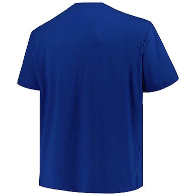 Men's Profile Blue New York Rangers Big & Tall Arch Over Logo T-Shirt