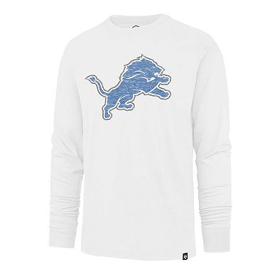Men's '47 White Detroit Lions Premier Franklin Long Sleeve T-Shirt