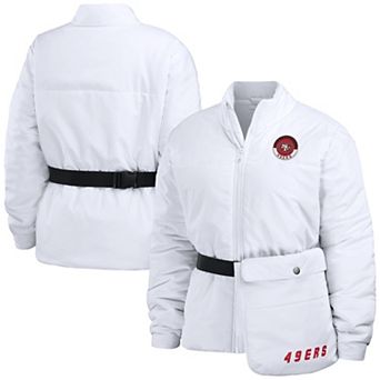 Women's WEAR by Erin Andrews White San Francisco 49ers Packaway Full-Zip Puffer Jacket