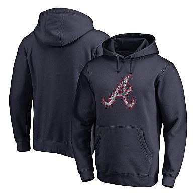 Men's Fanatics Branded Navy Atlanta Braves Static Logo Pullover Hoodie