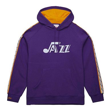 Men's Mitchell & Ness Purple Utah Jazz Hardwood Classics Nights Raglan Pullover Hoodie