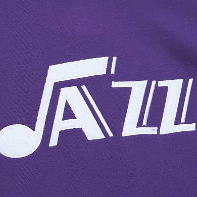 Men's Mitchell & Ness Purple Utah Jazz Hardwood Classics Nights Raglan Pullover Hoodie
