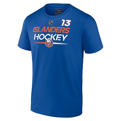 Men's Fanatics Branded Mathew Barzal Royal New York Islanders Authentic Pro Prime Name & Number T-Shirt