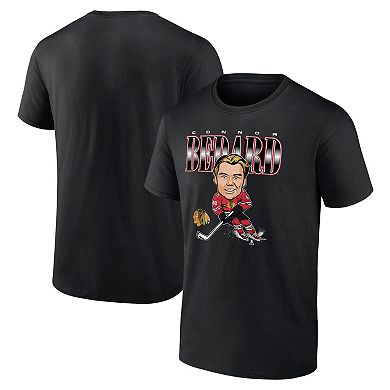 Men's Fanatics Branded Connor Bedard Black Chicago Blackhawks Player Caricature T-Shirt