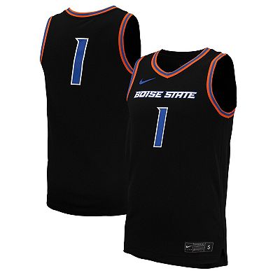 Men's Nike #1 Black Boise State Broncos Replica Basketball Jersey