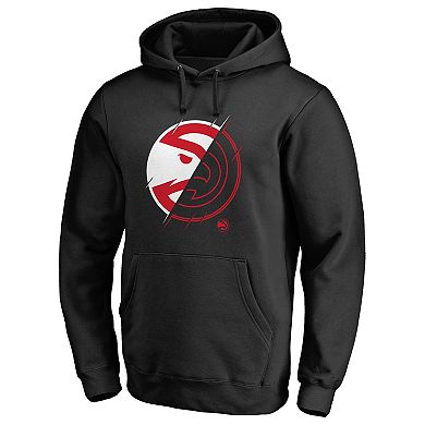 Men's Fanatics Branded Black Atlanta Hawks X-Ray Pullover Hoodie
