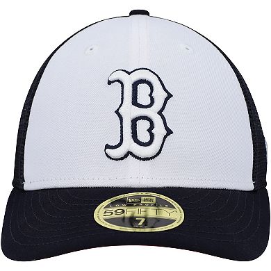 Men's New Era White/Navy Boston Red Sox 2023 On-Field Batting Practice Low Profile 59FIFTY Fitted Hat