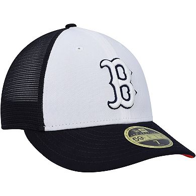 Men's New Era White/Navy Boston Red Sox 2023 On-Field Batting Practice Low Profile 59FIFTY Fitted Hat