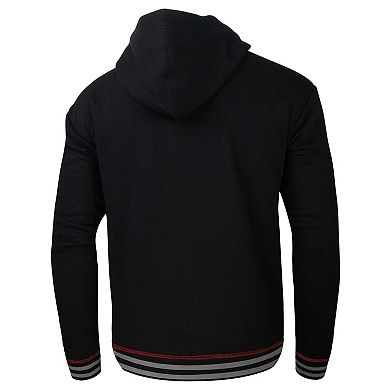 Men's Stadium Essentials Black Chicago Bulls Baseline Pullover Hoodie
