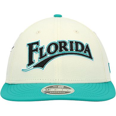 Men's New Era x Felt Cream Florida Marlins Low Profile 9FIFTY Snapback Hat