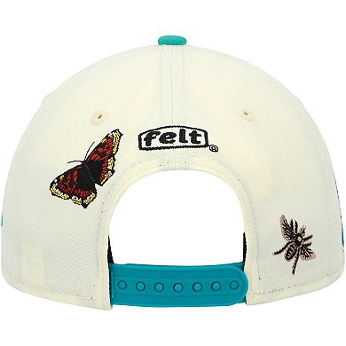 Men's New Era x Felt Cream Florida Marlins Low Profile 9FIFTY Snapback Hat