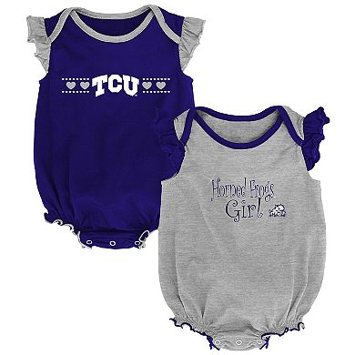 Newborn & Infant Purple/White TCU Horned Frogs Homecoming Two Pack Bodysuit Set