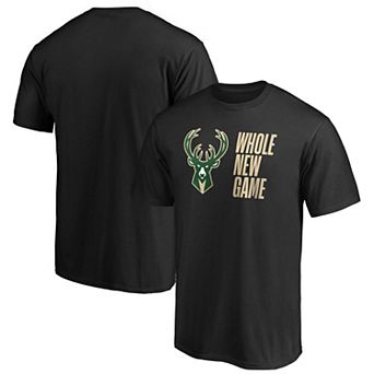 Men's Fanatics Branded Black Milwaukee Bucks Whole New Game Team T-Shirt
