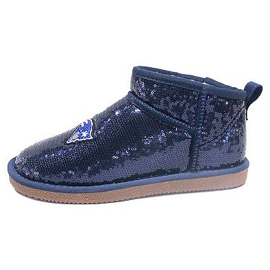 Women's Cuce Navy New England Patriots Sequin Ankle Boots