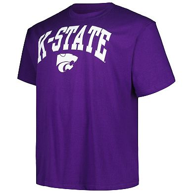 Men's Champion Purple Kansas State Wildcats Big & Tall Arch Over Logo T-Shirt