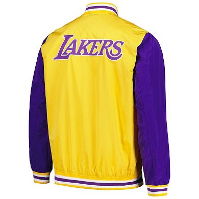 Men's JH Design  Yellow Los Angeles Lakers Full-Zip Bomber Jacket