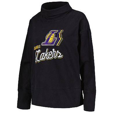 Women's Levelwear Black Los Angeles Lakers Sunset Pullover Sweatshirt
