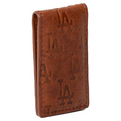 Lusso Brown Los Angeles Dodgers Sammy Magnetic Money Clip