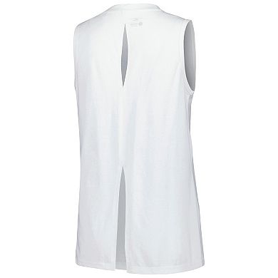 Women's Levelwear White Dallas Mavericks Paisley Peekaboo Tank Top