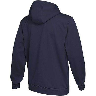 Men's Navy New England Patriots Backfield Combine Authentic Pullover Hoodie