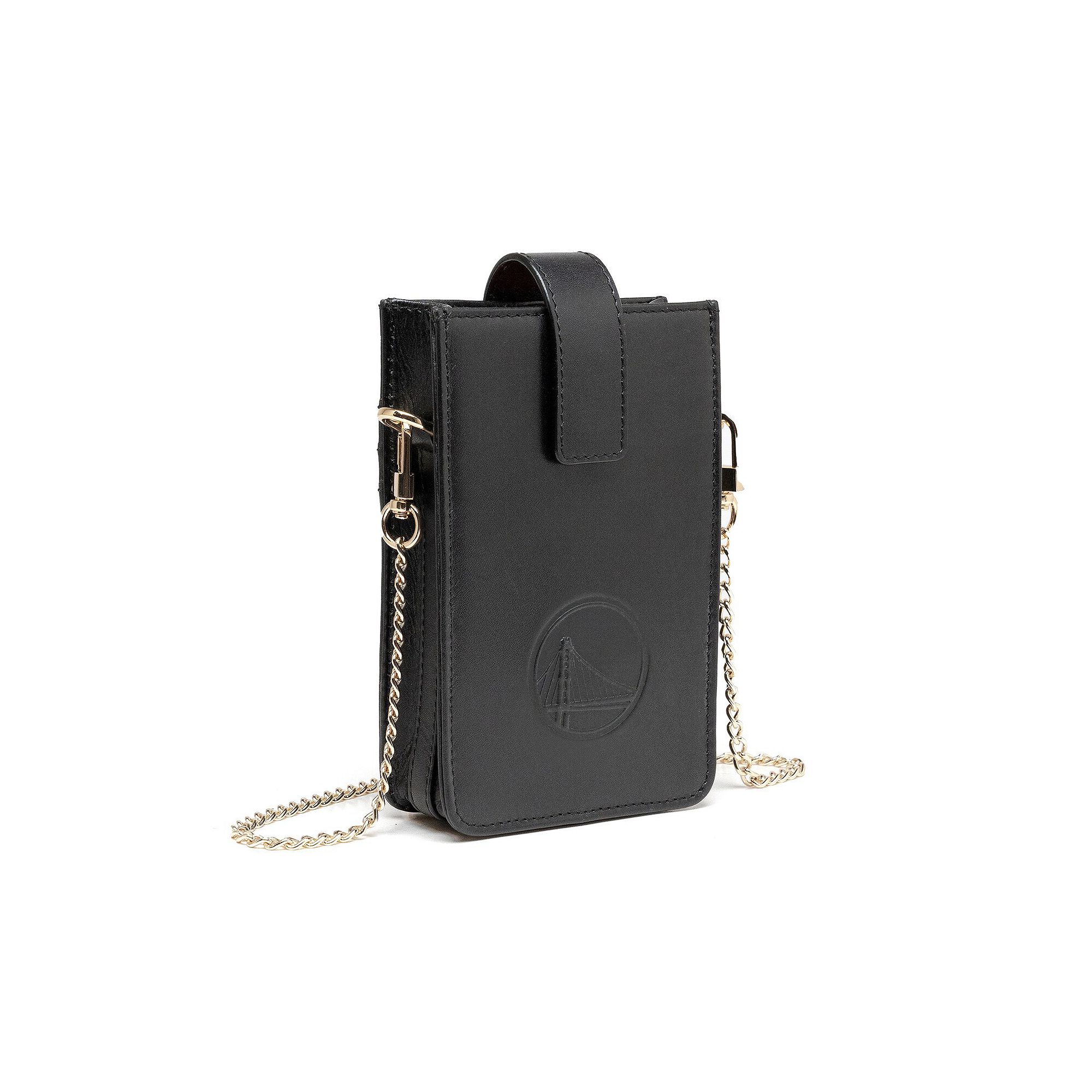 Lusso Golden State Warriors Ronnie Cell Phone Crossbody Purse, Black