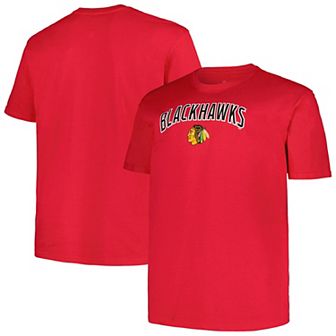 Men's Profile Red Chicago Blackhawks Big & Tall Arch Over Logo T-Shirt