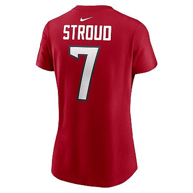 Women's Nike C.J. Stroud Red Houston Texans Player Name & Number T-Shirt