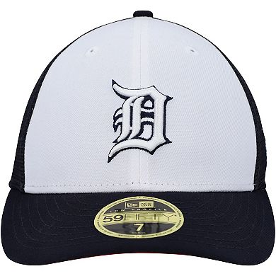 Men's New Era White/Navy Detroit Tigers 2023 On-Field Batting Practice Low Profile 59FIFTY Fitted Hat