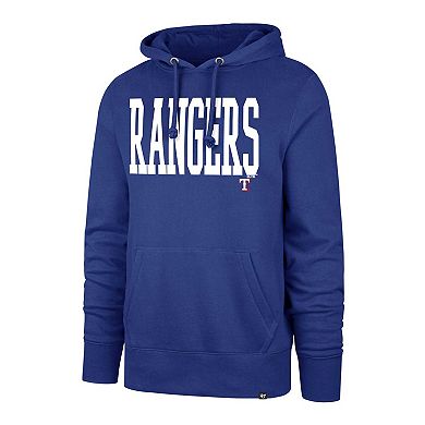 Men's '47 Royal Texas Rangers Dime Headline Pullover Hoodie