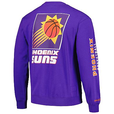 Men's Mitchell & Ness Purple Phoenix Suns Hardwood Classics There and Back Pullover Sweatshirt