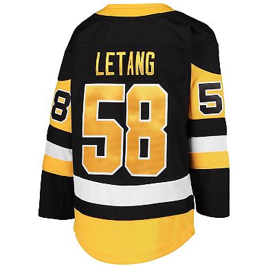 Youth Kris Letang Black Pittsburgh Penguins Premier Player Jersey